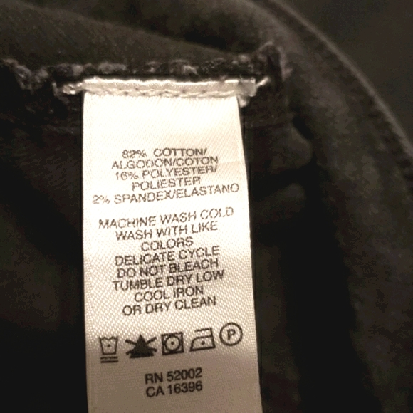 DKNY JEANS BLACK SKINNY SZ 4 MOCK POCKETS - Picture 8 of 8